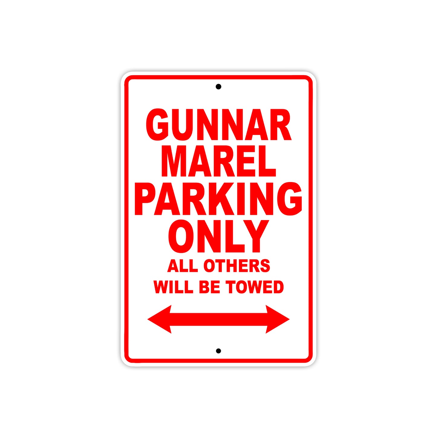Gunnar Marel Parking Only All Others Will Be Towed Sea Ocean Beach Lake Boat Aluminum Metal Sign Plate