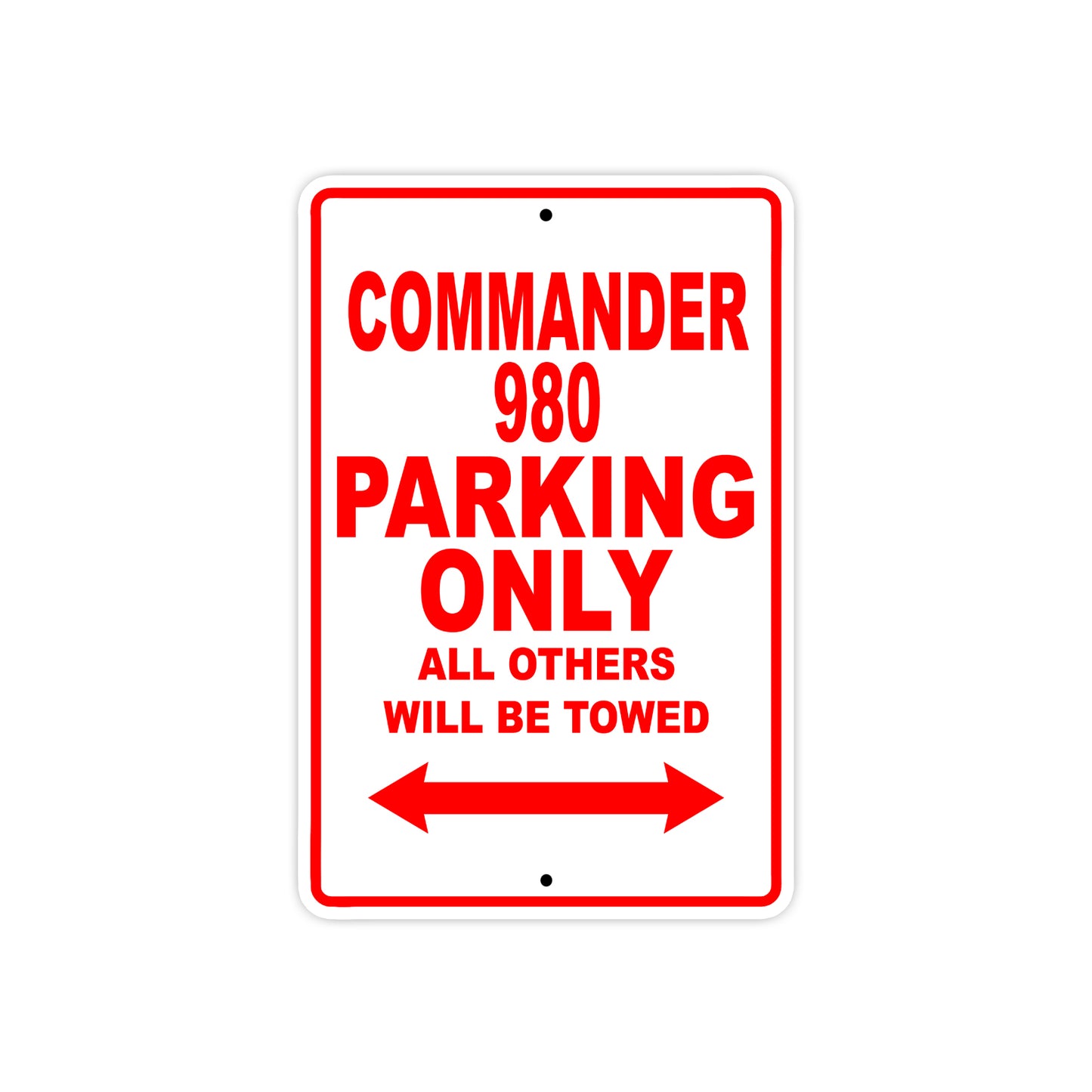 Commander 980 Parking Only All Others Will Be Towed Sea Ocean Beach Luscombe Boat Aluminum Metal Sign Plate