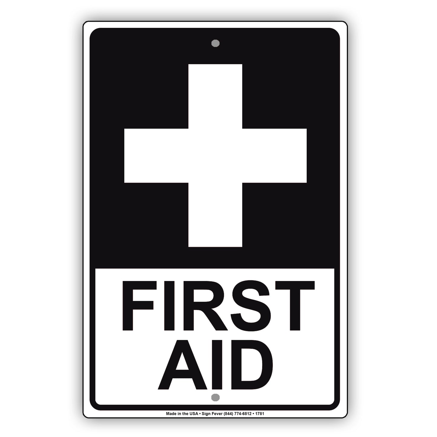 First Aid Emergency Safety Hospital Medication Workplace Protection Notice Aluminum Metal Sign Plate