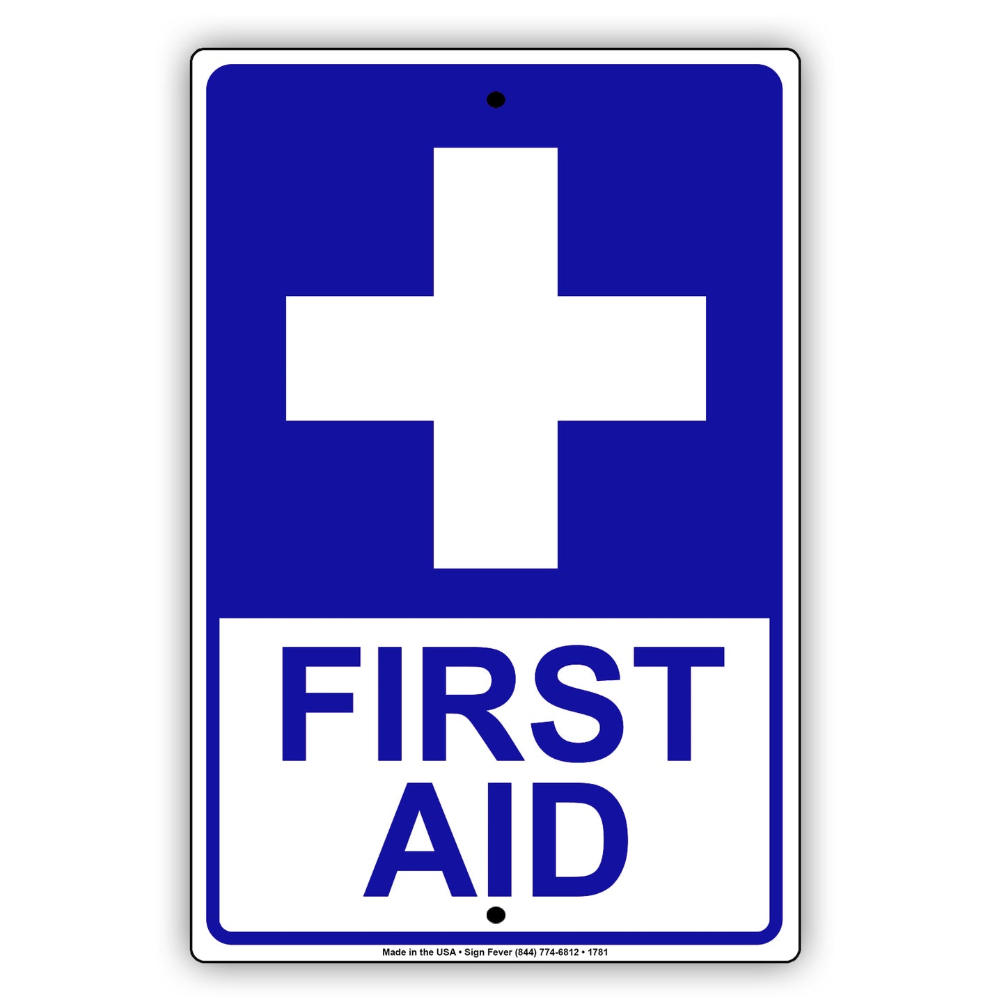 First Aid Emergency Safety Hospital Medication Workplace Protection Notice Aluminum Metal Sign Plate