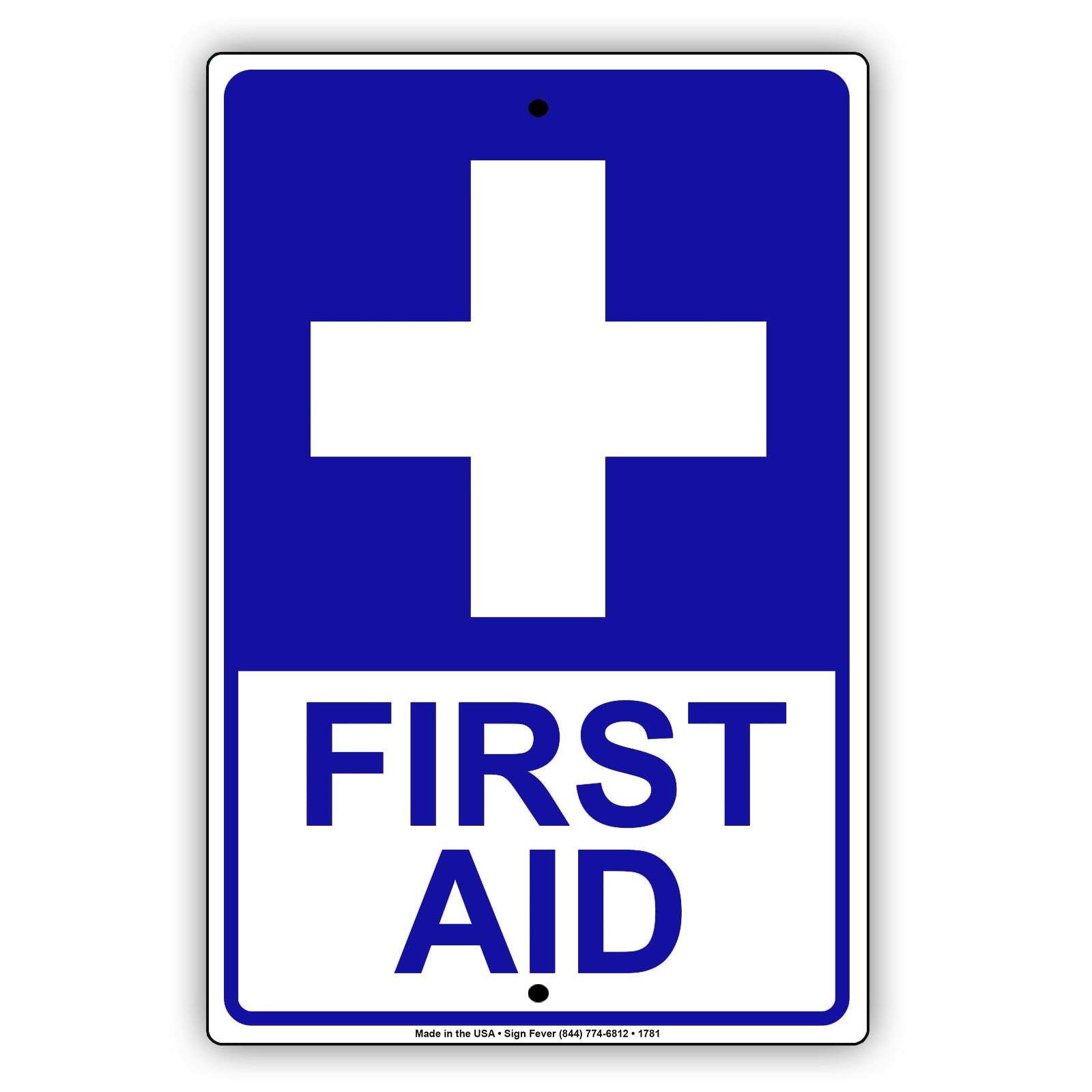 First Aid Emergency Safety Hospital Medication Workplace Protection Notice Aluminum Metal Sign Plate