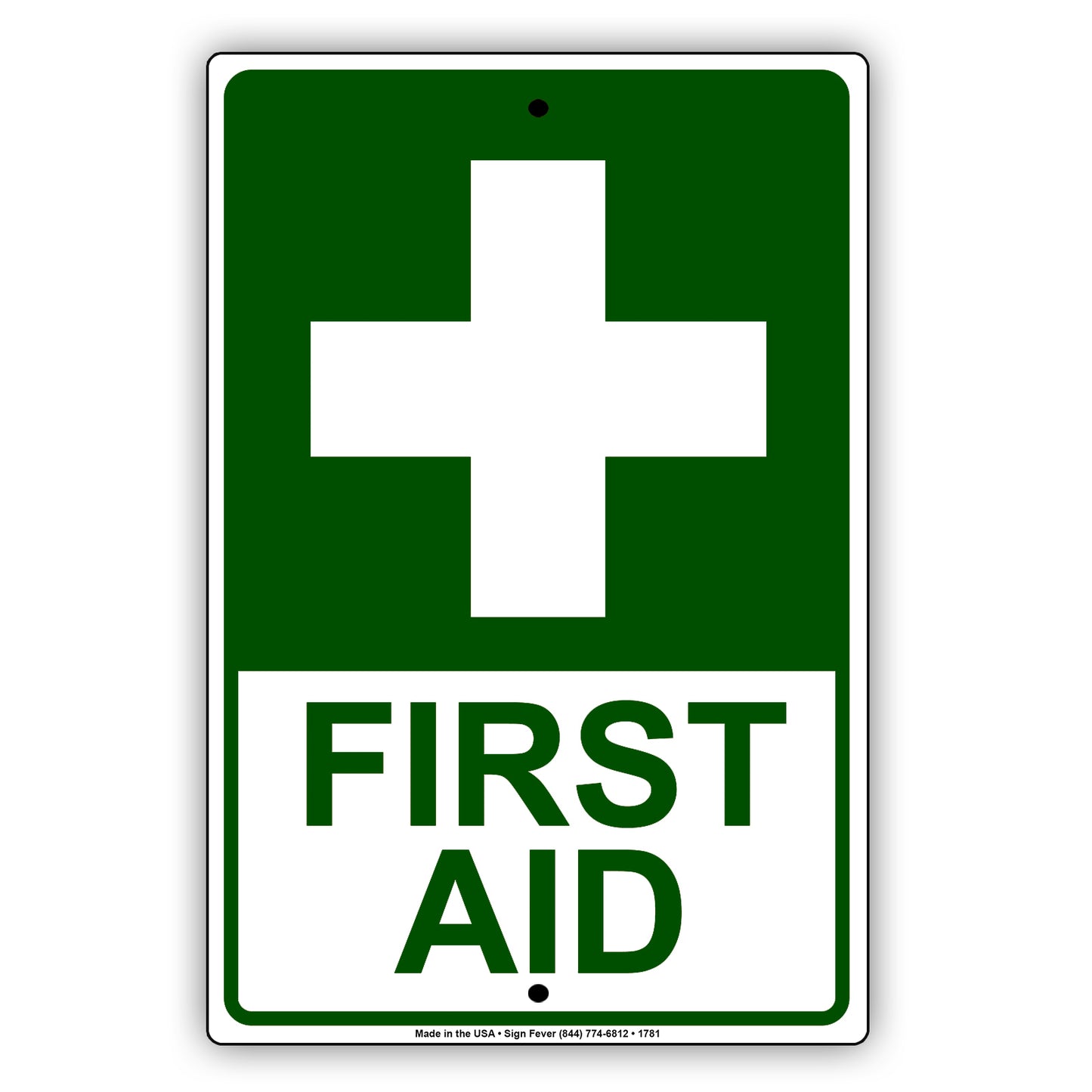 First Aid Emergency Safety Hospital Medication Workplace Protection Notice Aluminum Metal Sign Plate