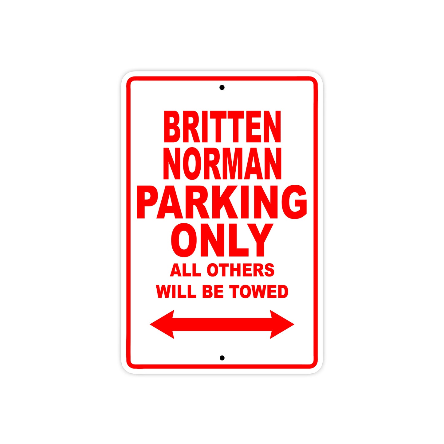 Britten Norman Parking Only All Others Will Be Towed Sea Ocean Beach Luscombe Boat Aluminum Metal Sign Plate