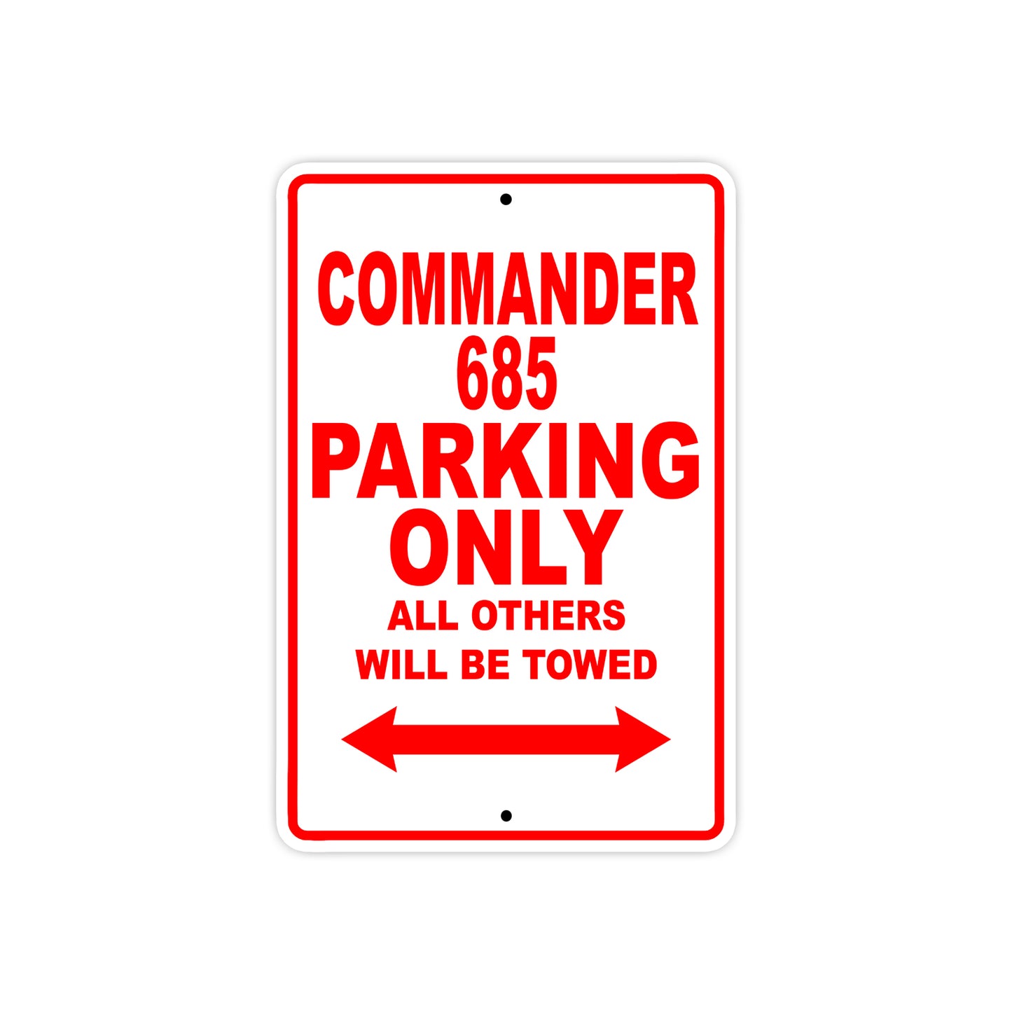 Commander 685 Parking Only All Others Will Be Towed Sea Ocean Beach Luscombe Boat Aluminum Metal Sign Plate