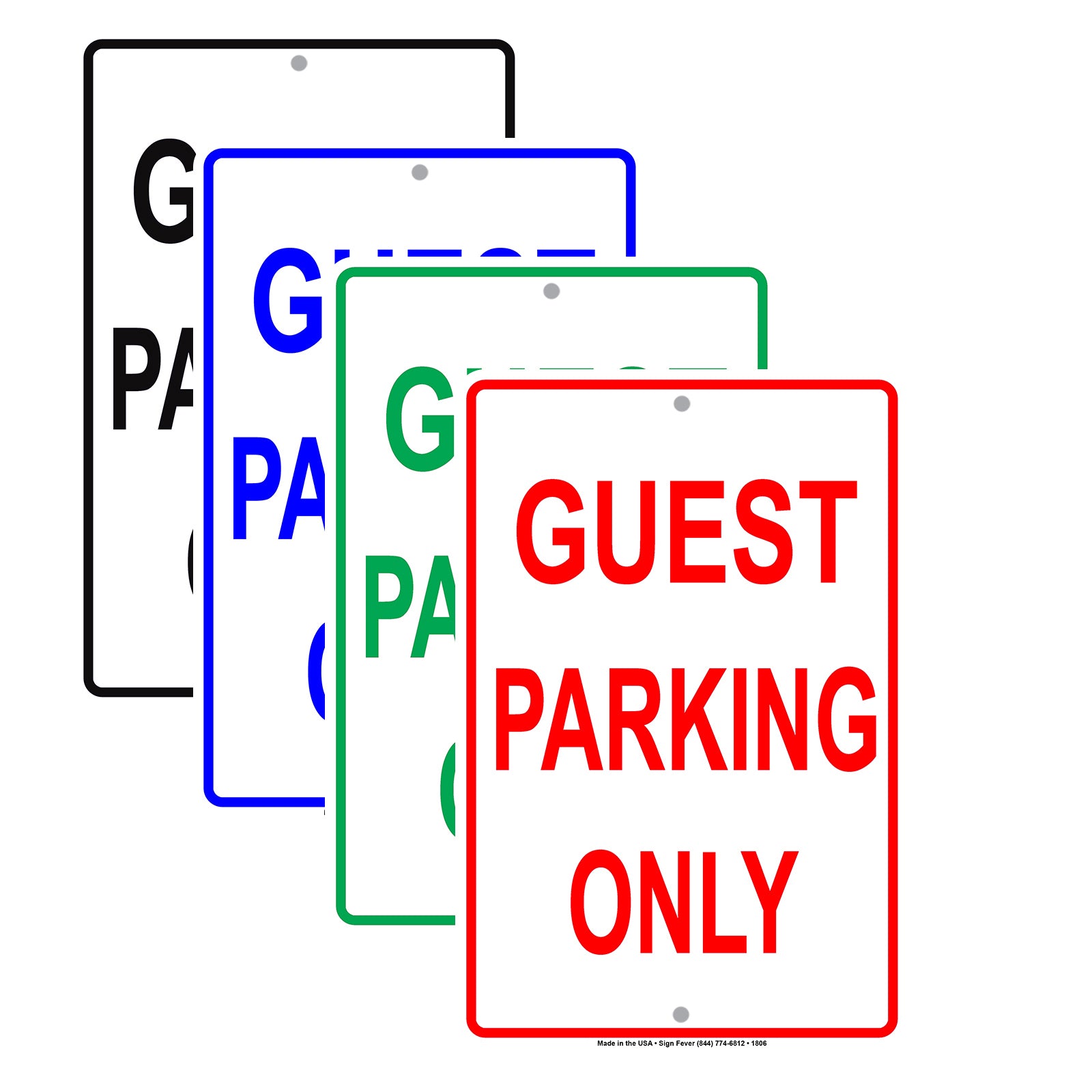 Guest Parking Only Reserved Spot Customer Retail Building Restaurant Office Plaza Street Aluminum