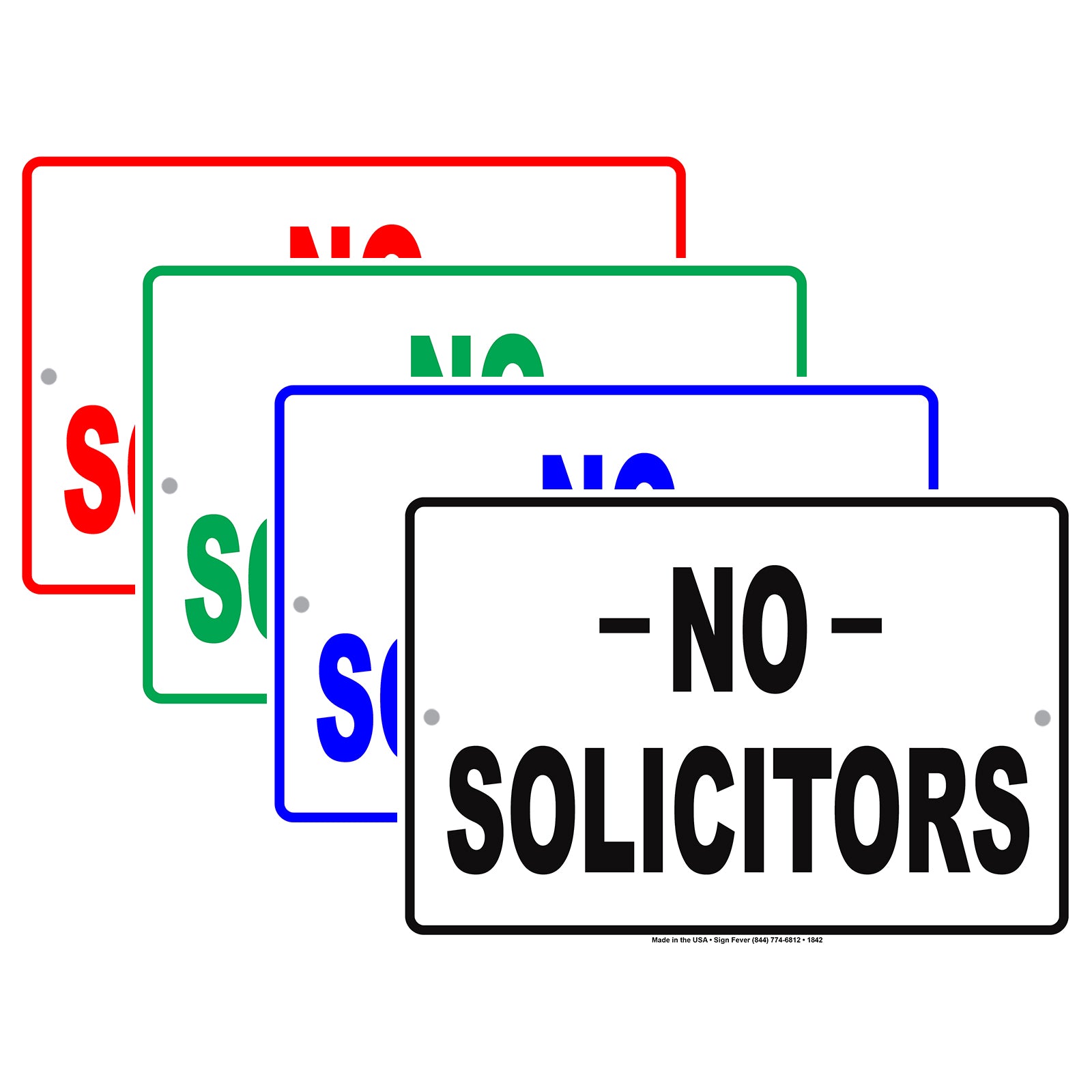 No Solicitors Private Property No Trespassing Restriction Alert Caution Warning Notice Aluminum