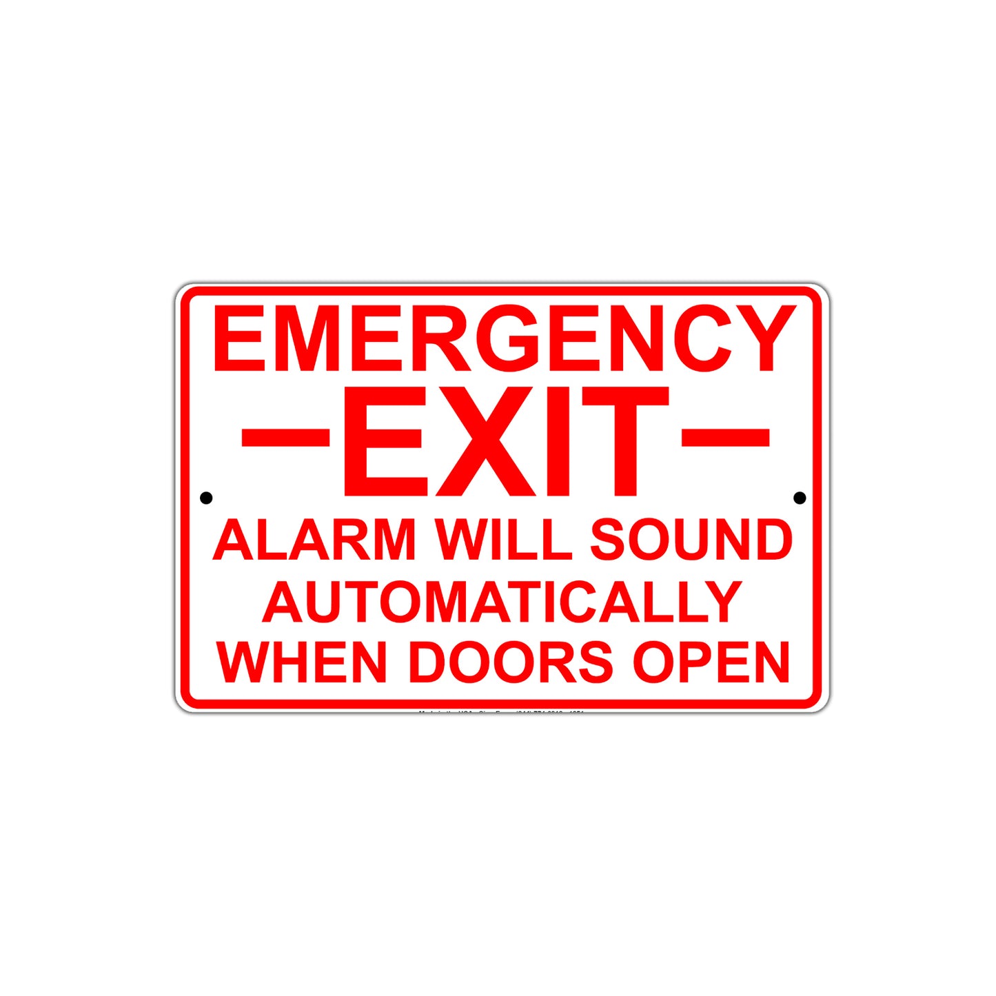 Emergency Exit Alarm Will Sound Automatically When Doors Open Alert Shopping Mall Plaza Aluminum
