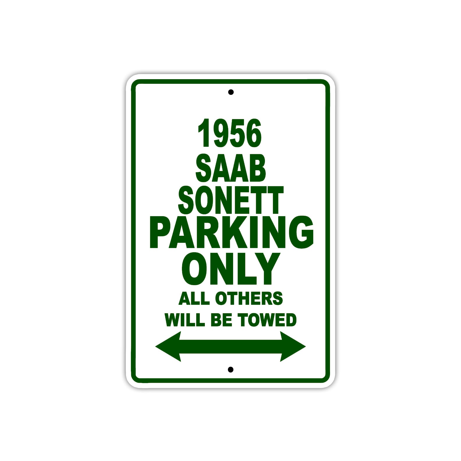 1956 Saab Sonett Parking Only All Others Will Be Towed Sea Ocean Beach Lake Boat Aluminum Metal Sign Plate