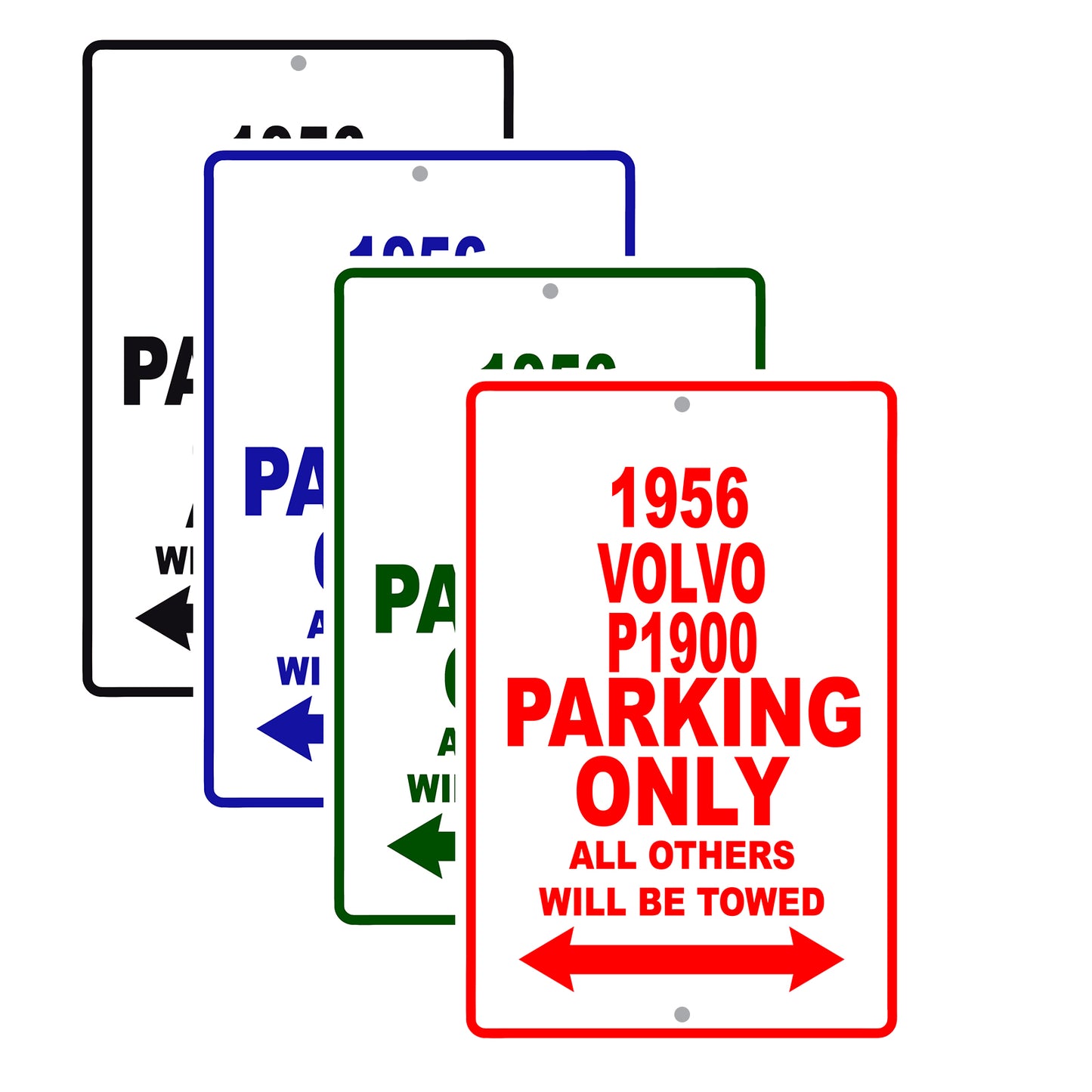 1956 Volvo P1900 Parking Only All Others Will Be Towed Sea Ocean Beach Lake Boat Aluminum Metal Sign Plate