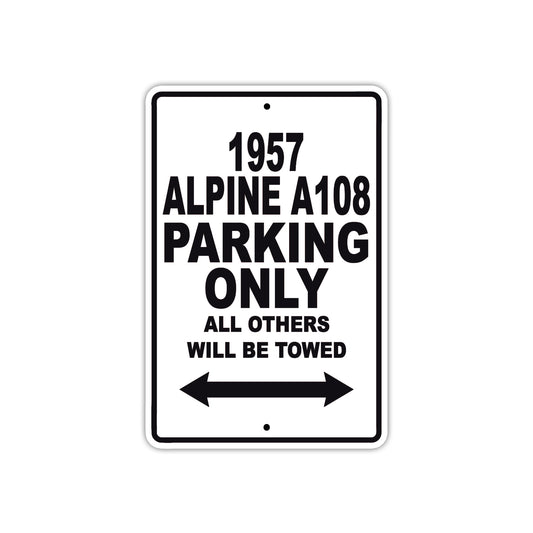 1957 Alpine A108 Parking Only All Others Will Be Towed Sea Ocean Beach Lake Boat Aluminum Metal Sign Plate