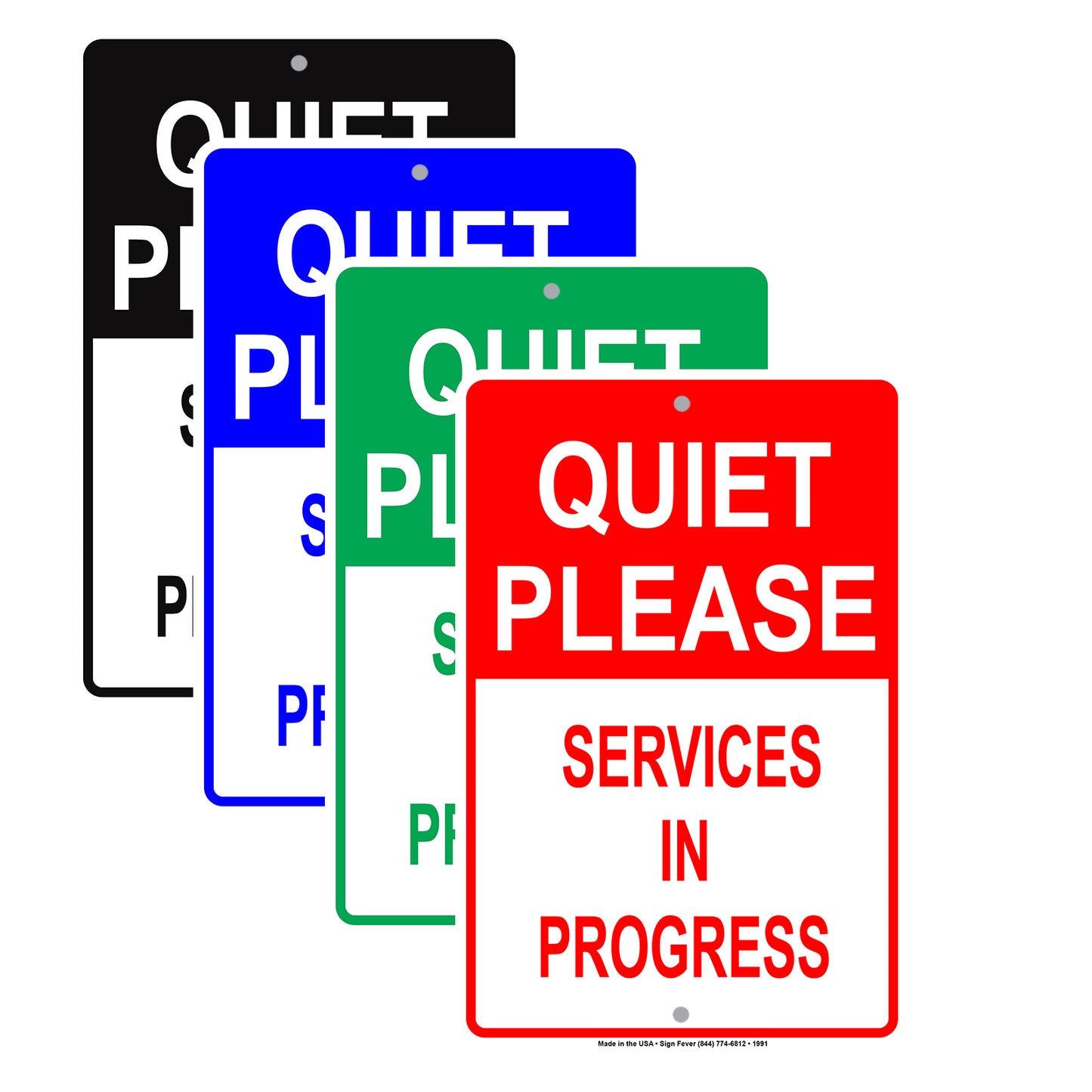 Quiet Please Services In Progress Recording Room Church Session Restrictions Alert Notice Aluminum