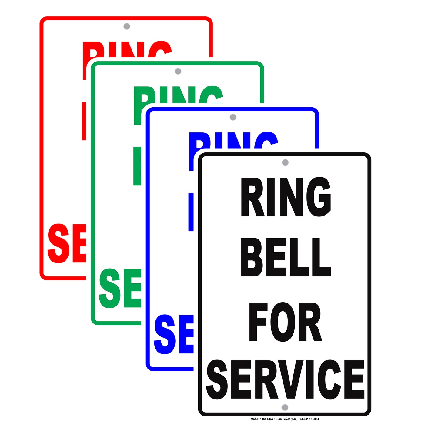 Ring Bell For Service Reception Lobby Caution Alert Warning Notice Aluminum