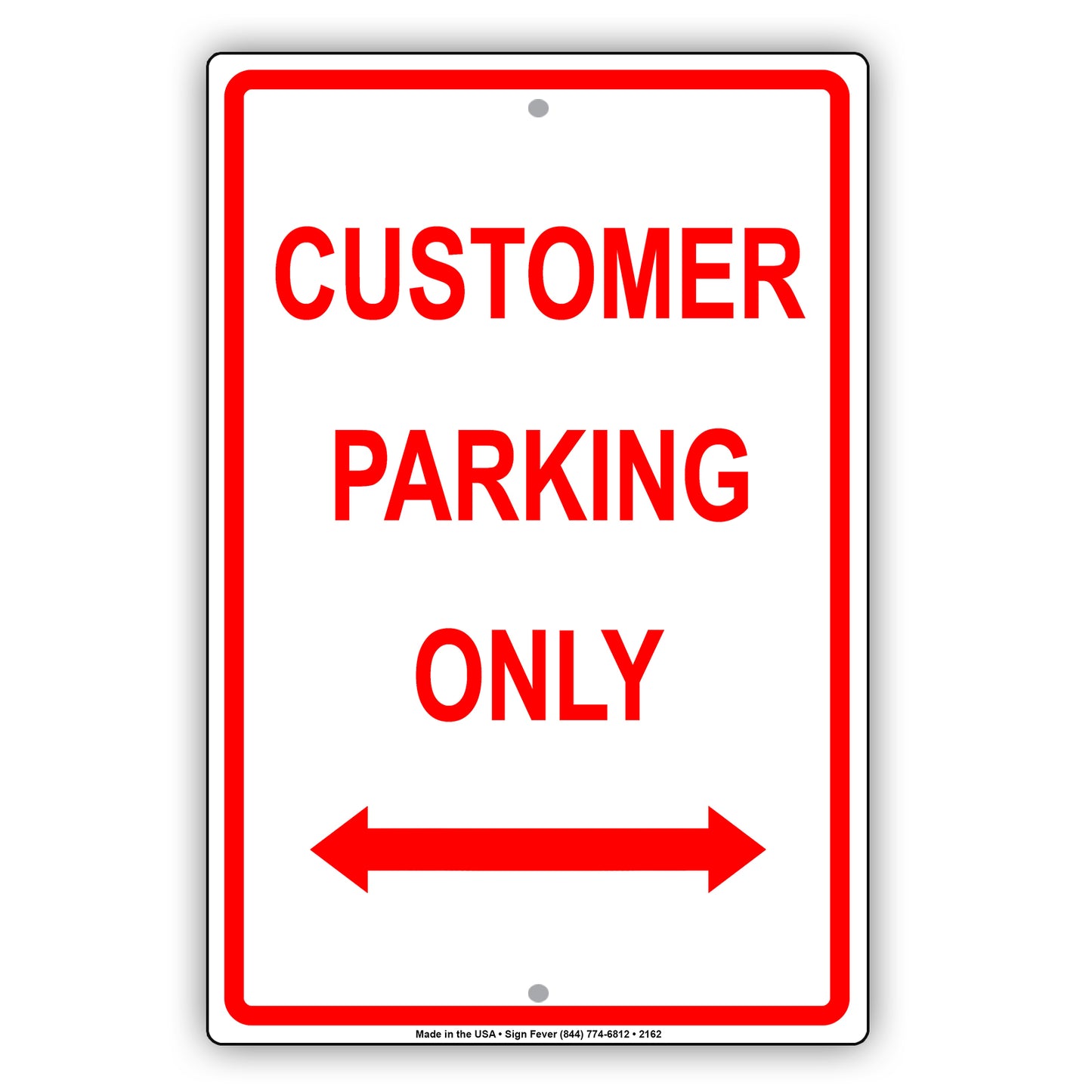 Customer Parking Only Reserved Alert Caution Warning Notice Aluminum