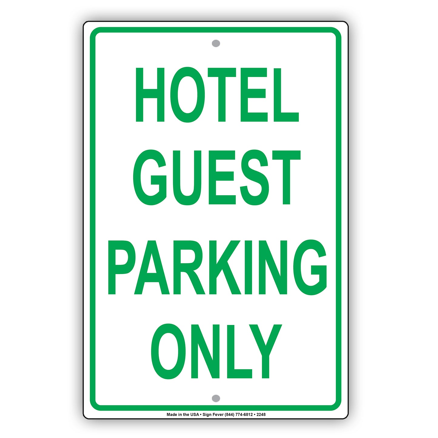Hotel Guest Parking Only Reserved Spot Alert Caution Warning Notice Aluminum