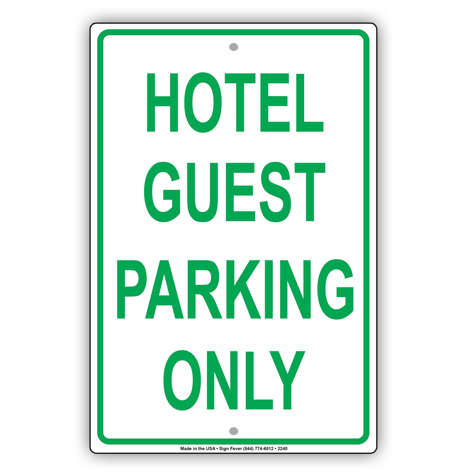 Hotel Guest Parking Only Reserved Spot Alert Caution Warning Notice Aluminum