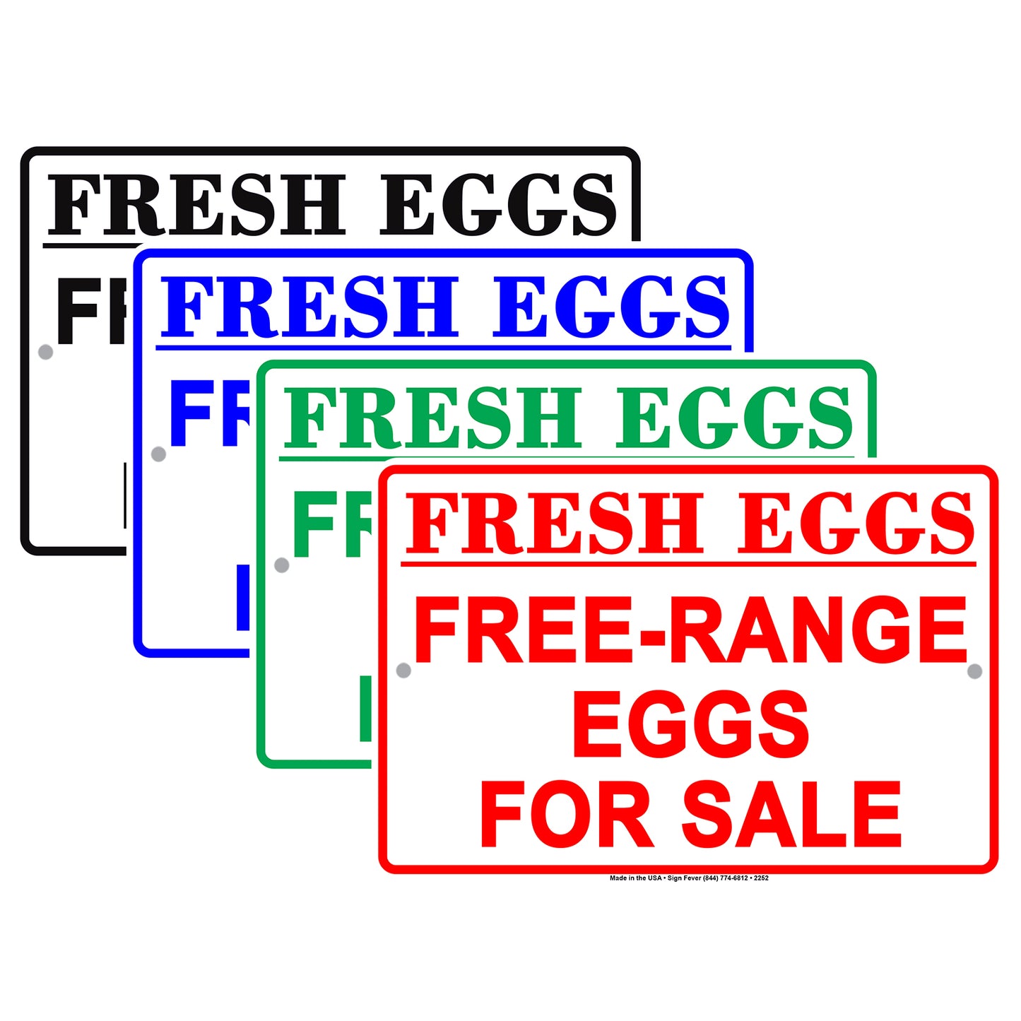 Fresh Eggs Free Range Eggs For Sale Farmhouse Barnyard Alert Caution Warning Notice Aluminum