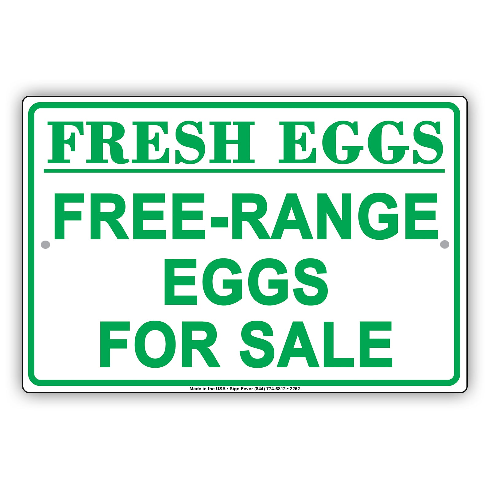 Fresh Eggs Free Range Eggs For Sale Farmhouse Barnyard Alert Caution Warning Notice Aluminum