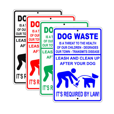 Dog Leash Signs