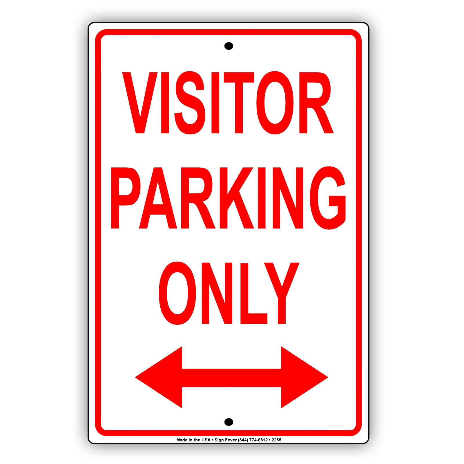 Visitor Parking Only With Arrow Sign