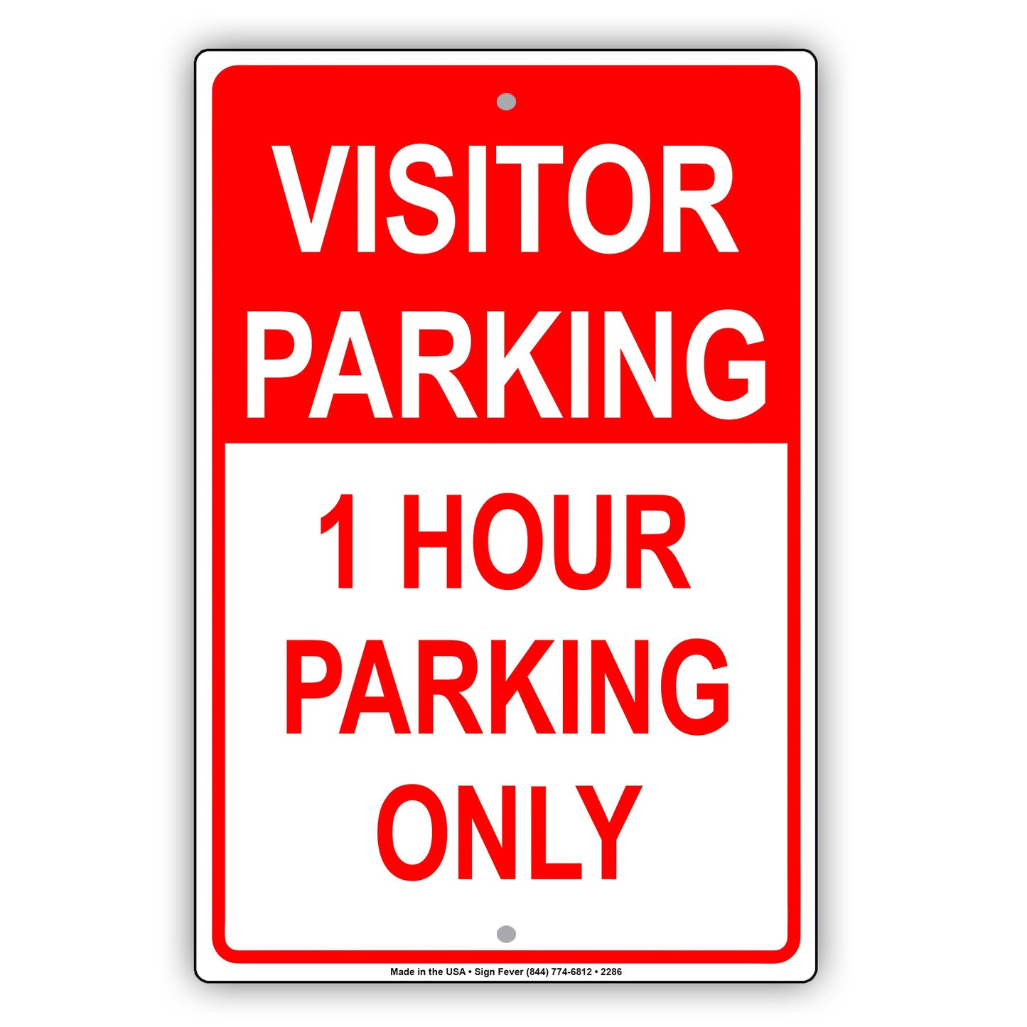 Visitor Time Limit Parking Only Sign