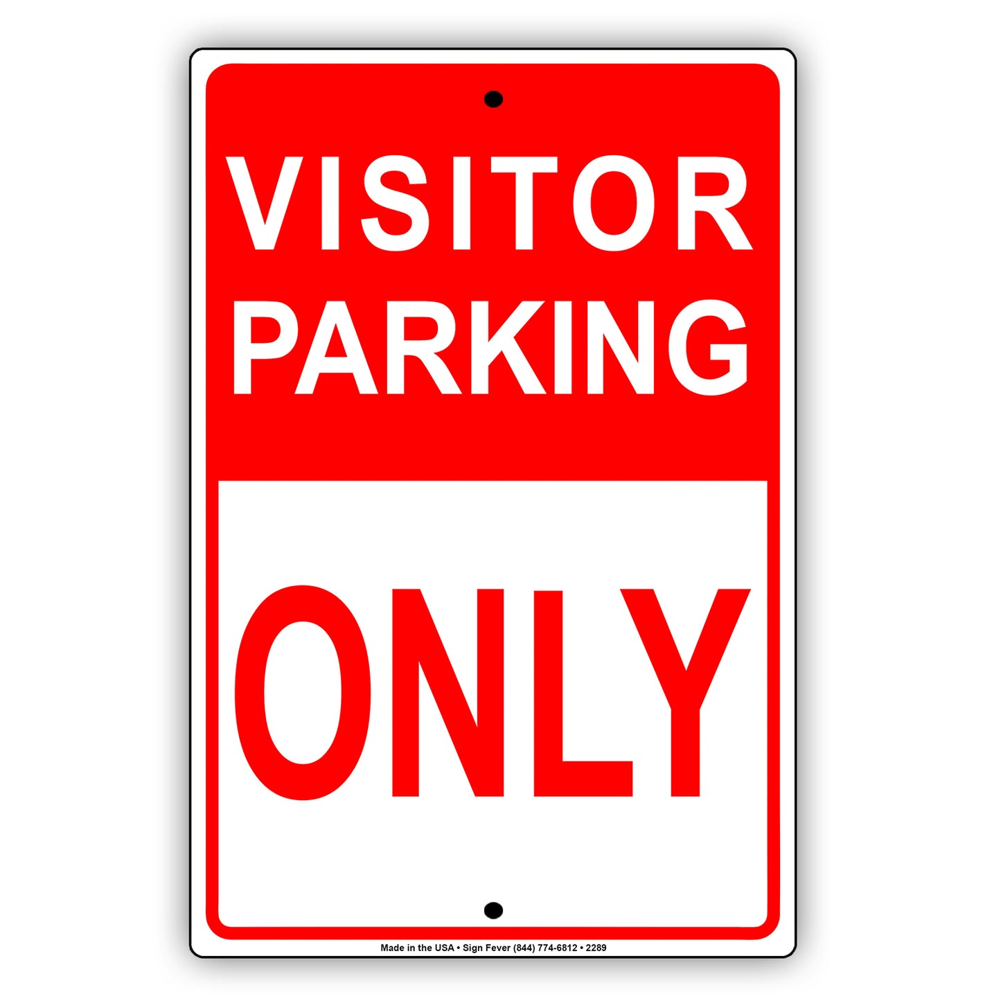 Visitor Parking Only Reserved Spot Alert Caution Warning Notice Aluminum Metal Sign