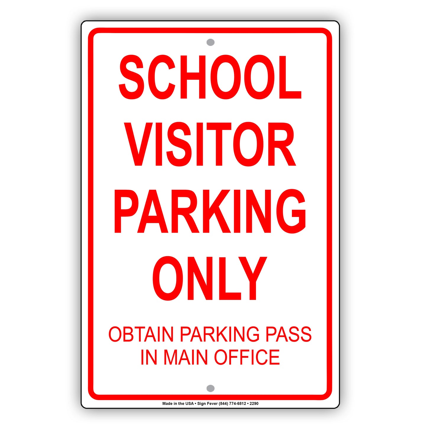 School Visitor Parking Only Obtain Parking Pass In Main Office