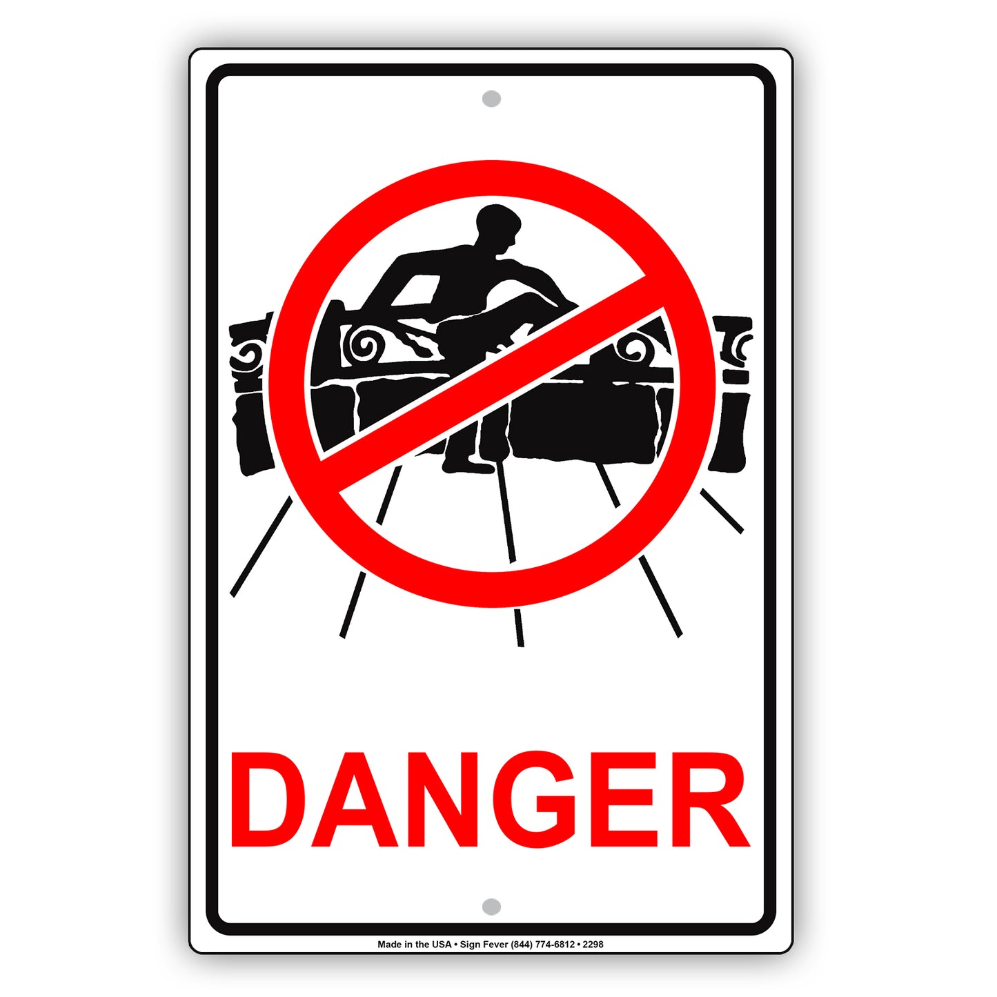 Danger No Jumping Or Diving From Safety Grill Novelty Aluminum Metal Sign