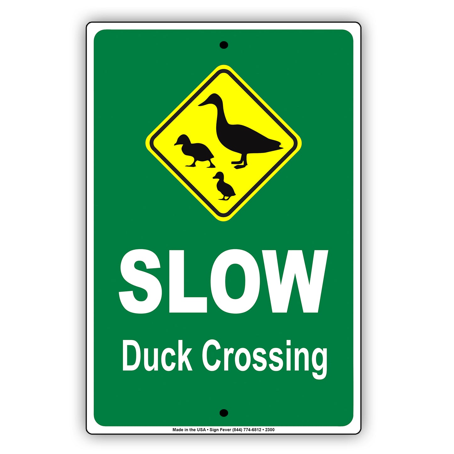 Slow Duck Crossing Hilarious Epic Funny Animal Novelty Caution Alert Notice Aluminum Sign
