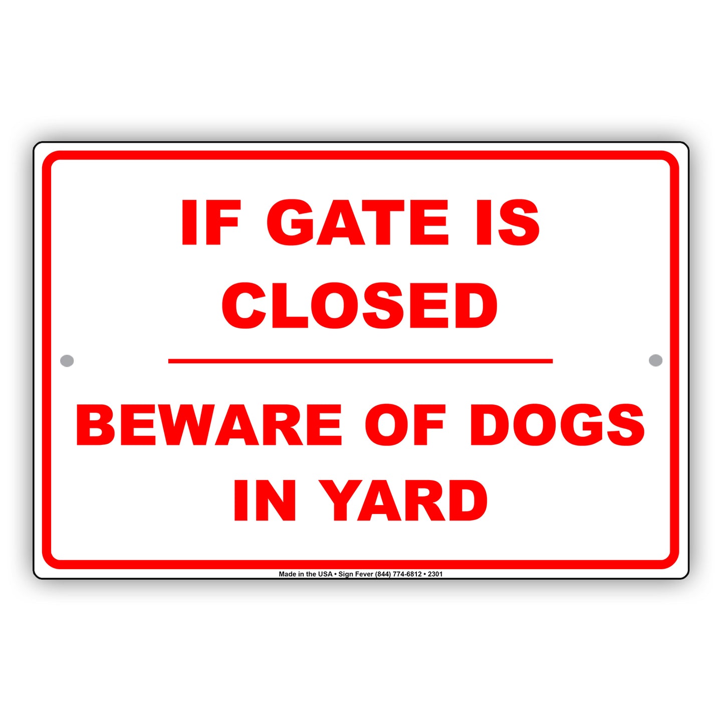 If Gate Is Closed Beware Of Dogs In Yard Hilarious Epic Funny Animal Novelty Alert Notice Aluminum
