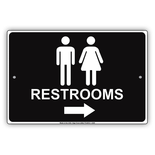Restroom Right Please Go Away Alert Aluminum Metal Sign Plate