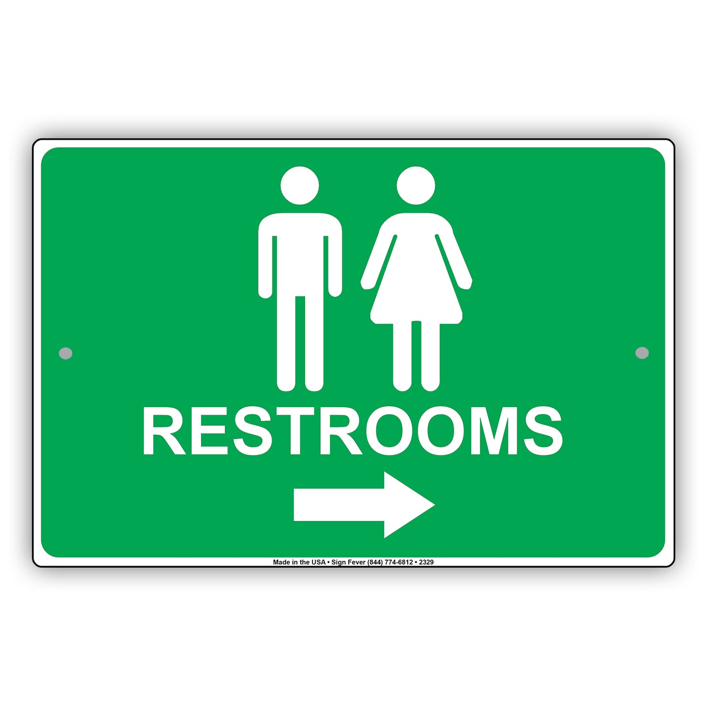 Restroom Right Please Go Away Alert Aluminum Metal Sign Plate