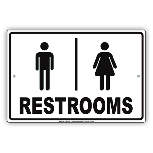 Restroom For Unix Please Go Away Alert Aluminum Metal Sign Plate