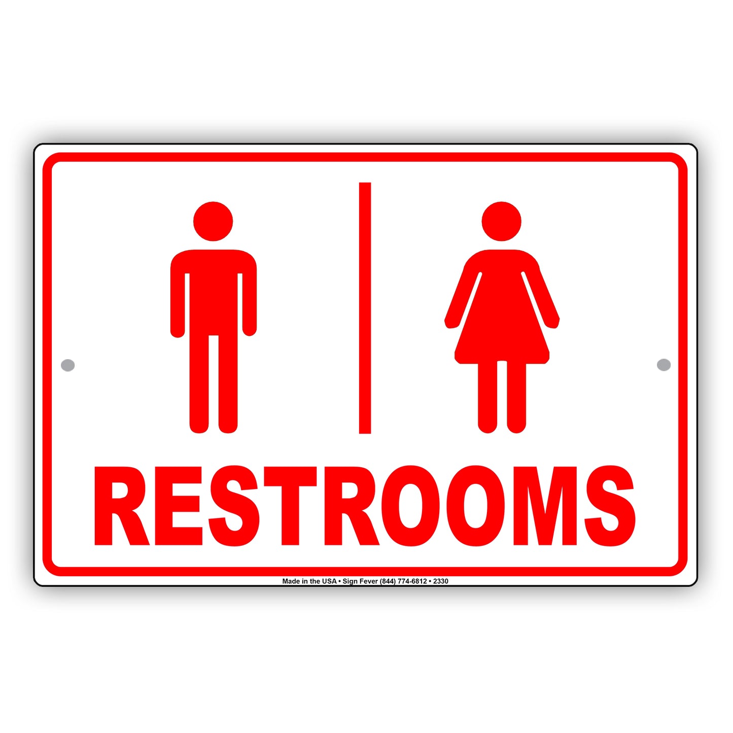 Restroom For Unix Please Go Away Alert Aluminum Metal Sign Plate