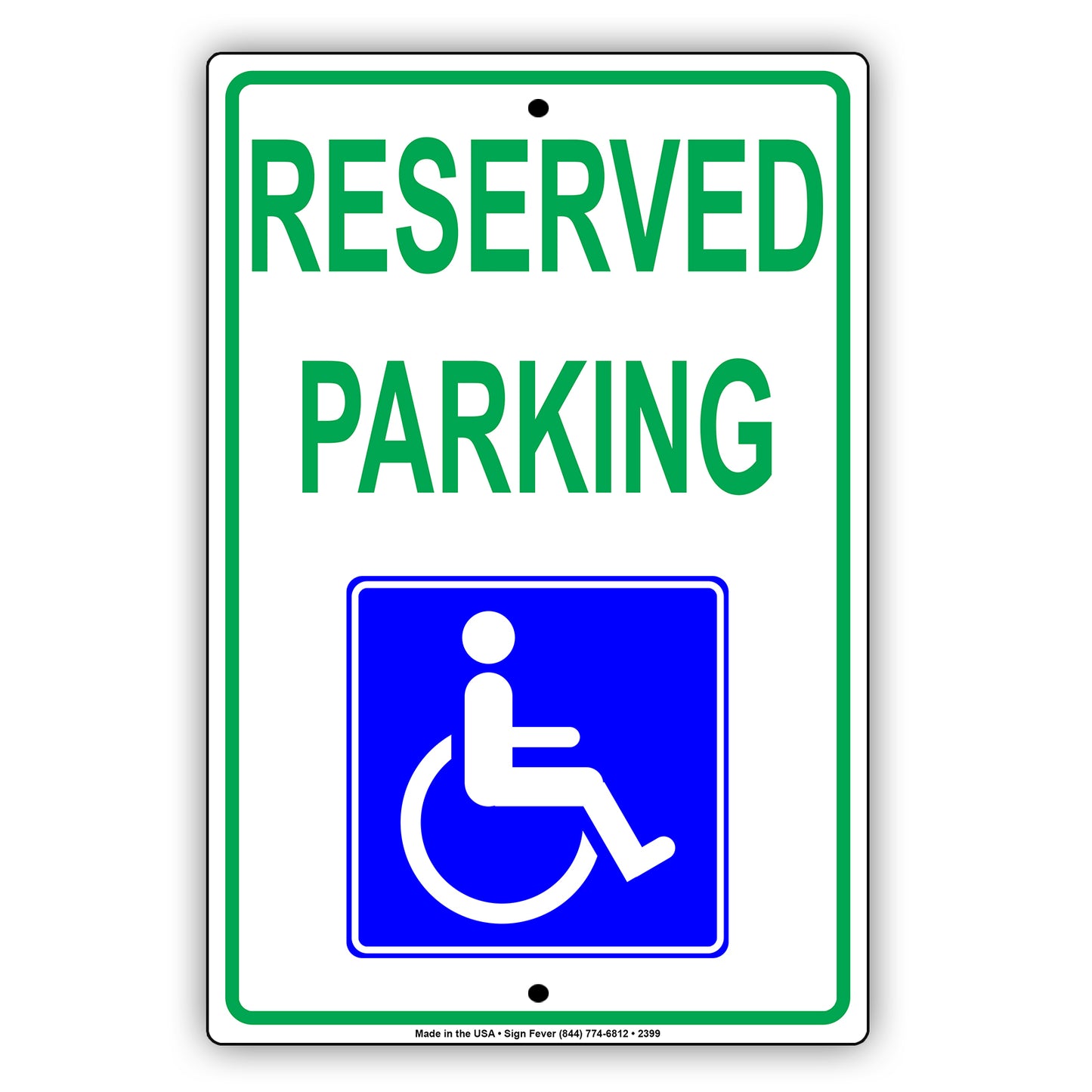 Reserved Parking Handicap Caution Restriction Surveillance Alert Aluminum Metal Sign Plate