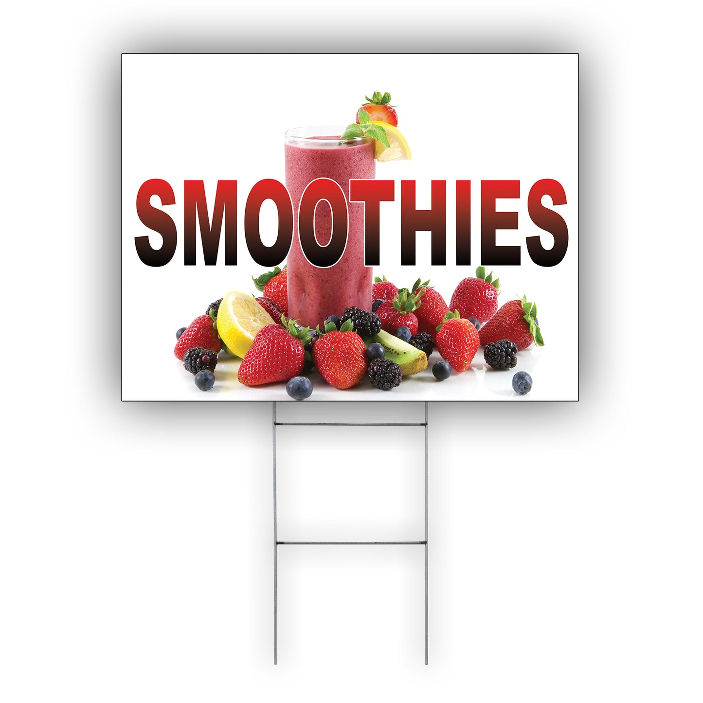 Smoothies Coroplast Yard Sign