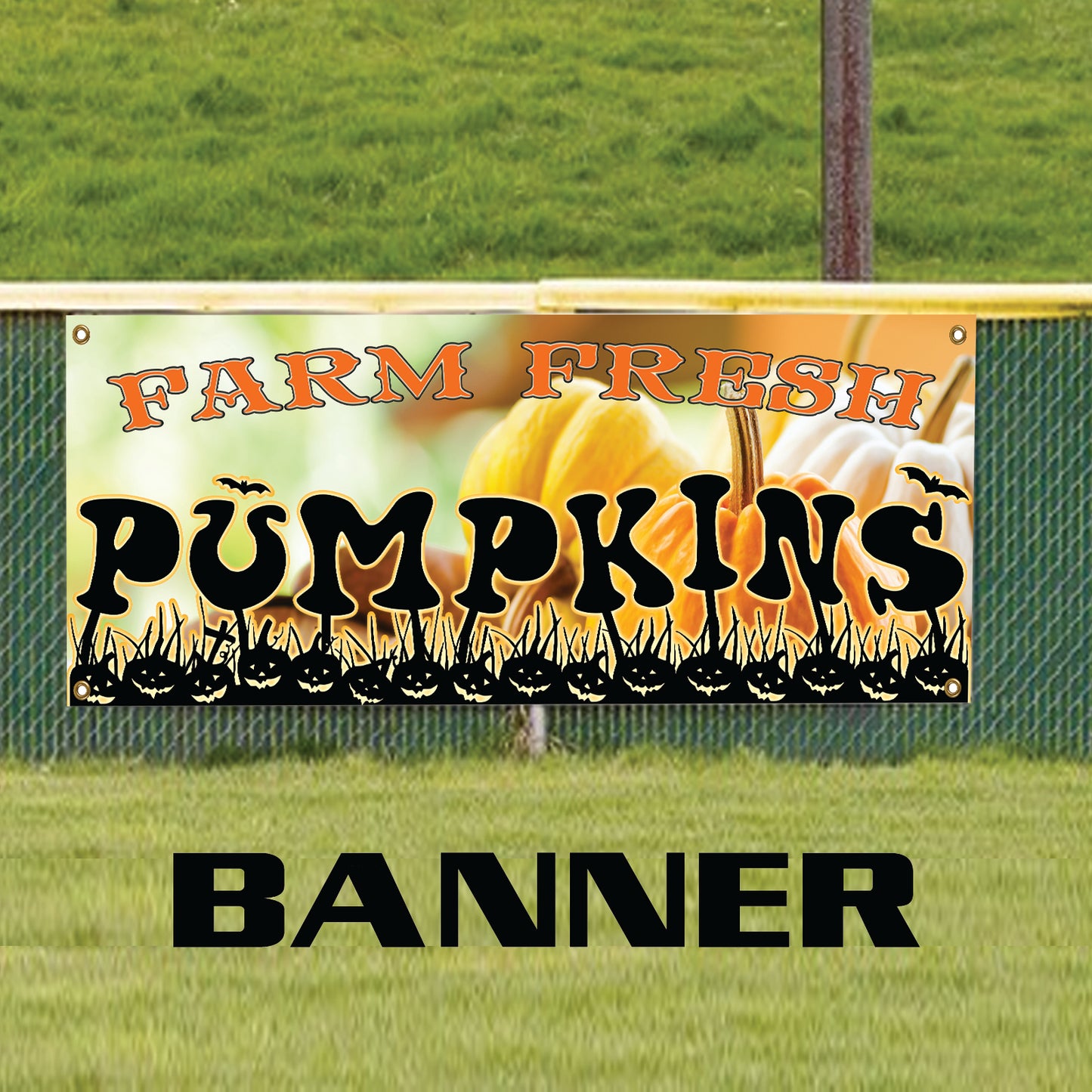 Farm Fresh Pumpkins Halloween Clearance Sale Vinyl Banner Sign