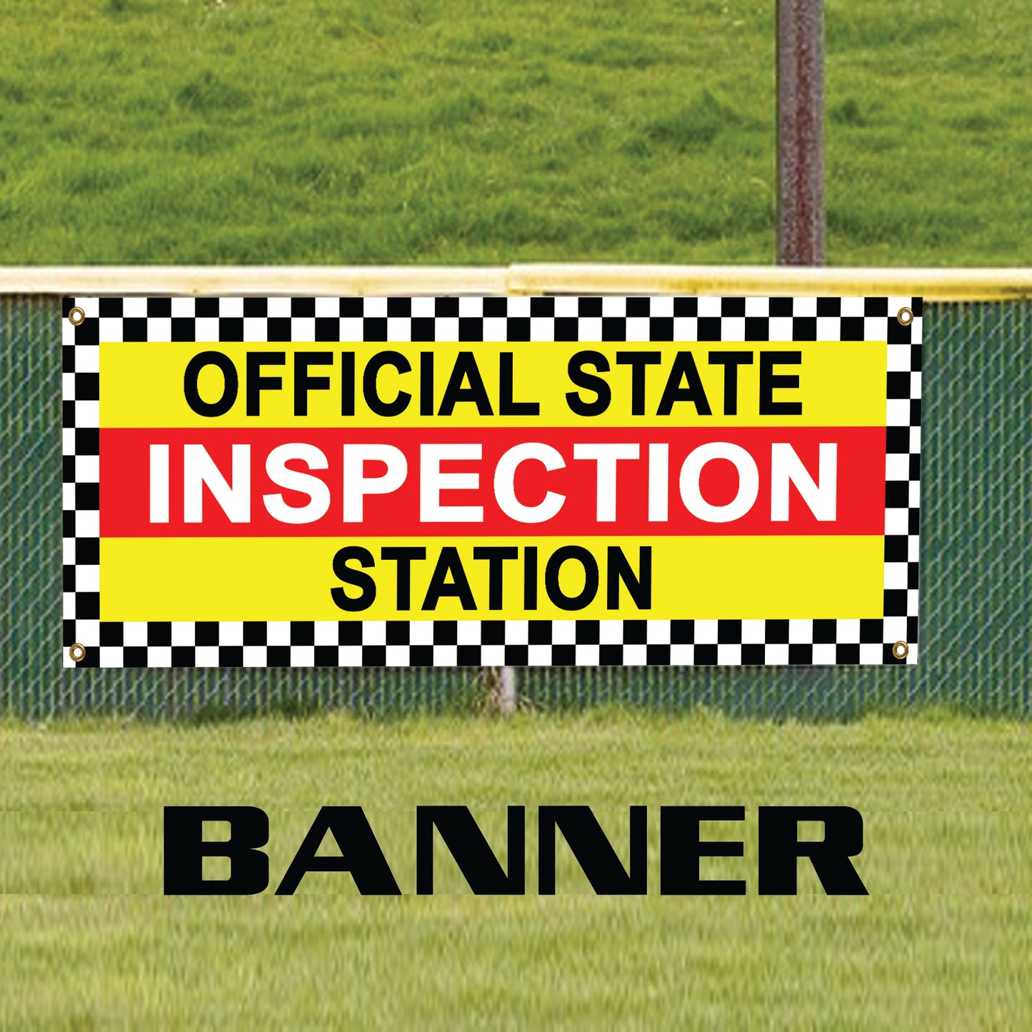 Official State Inspection Station Advertising Vinyl Banner Sign