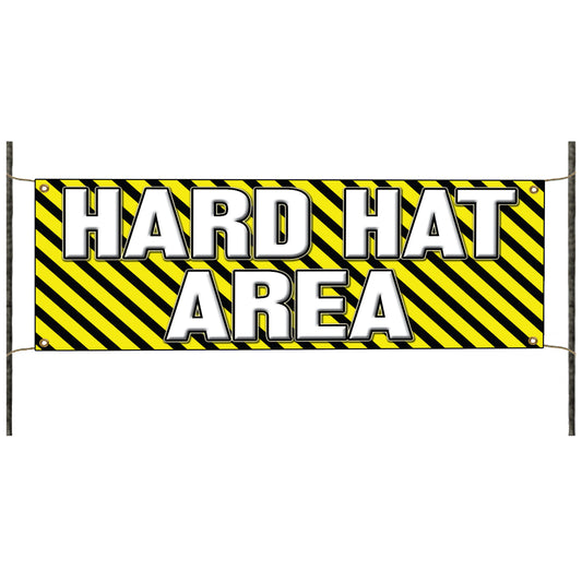 Hard Hat Area Vinyl Banner Sign