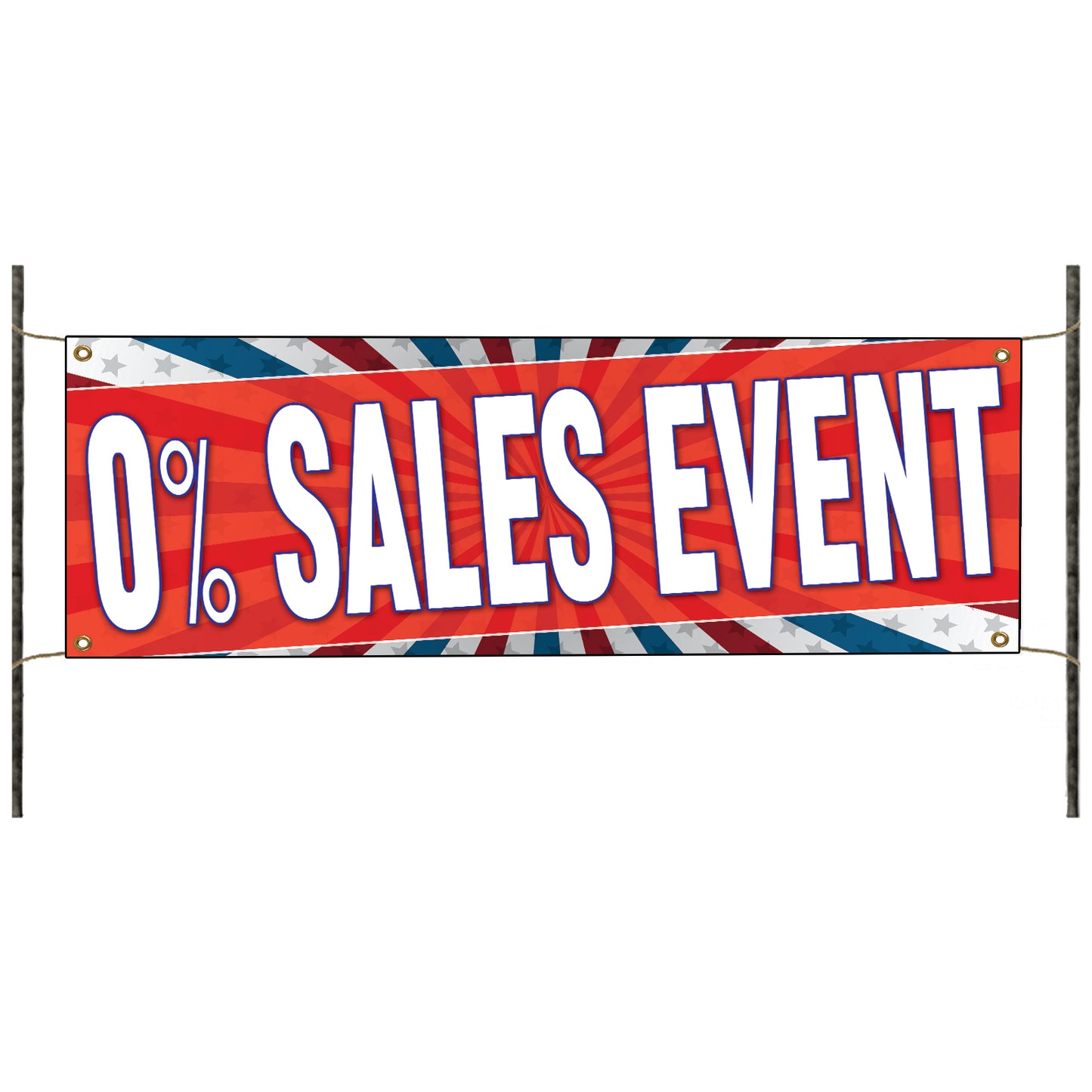 0% Sales Event Vinyl Banner Sign