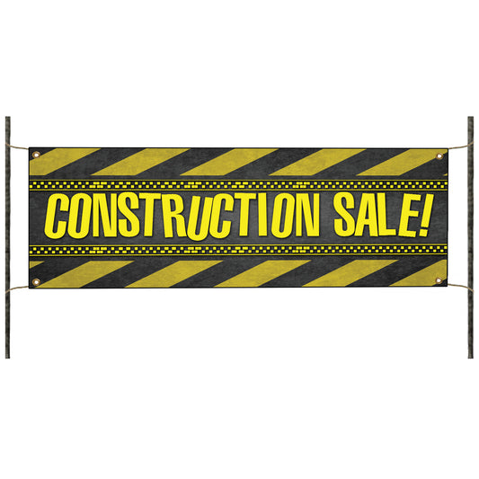 Construction Site! Vinyl Banner Sign