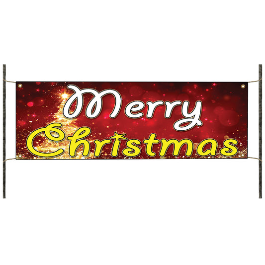 Merry Christmas Vinyl Banner Sign