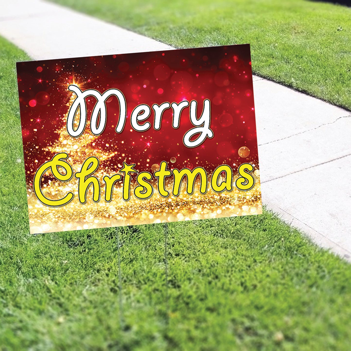 Merry Christmas Coroplast Yard Sign