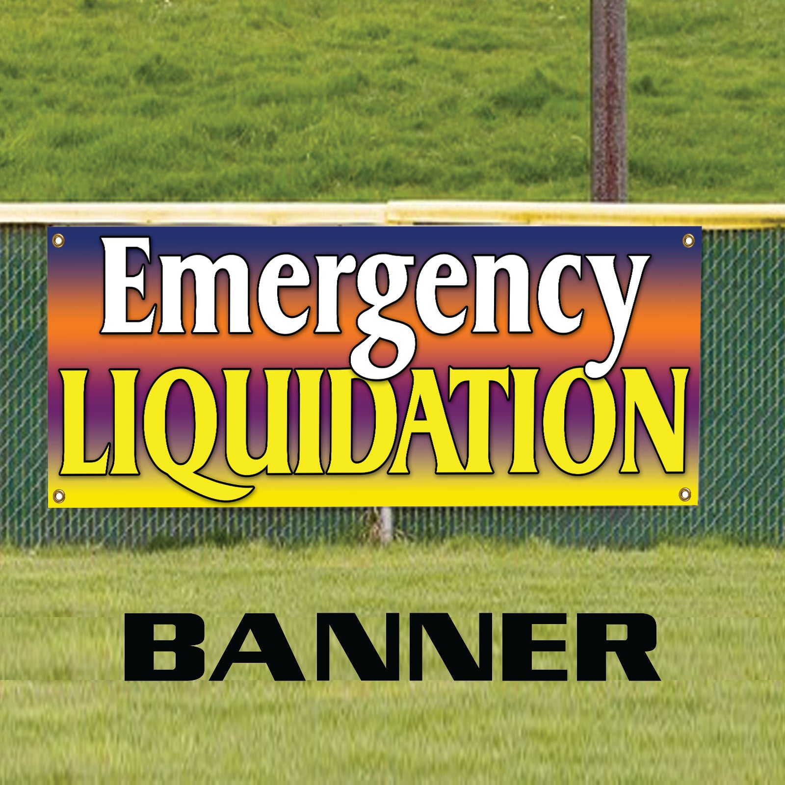 Emergency Liquidation Vinyl Banner Sign