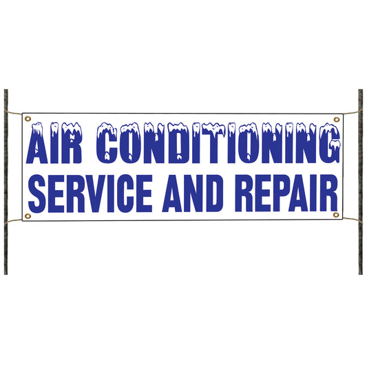 Air Conditioning Service And Repair Vinyl Printed Banner Sign