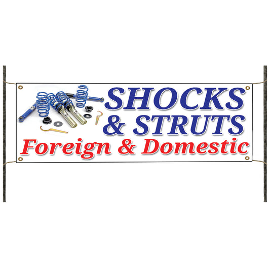 Shocks & Struts Vinyl Printed Banner Sign