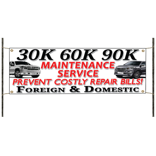 Maintenance Service Prevent Costly Repair Bills Vinyl Printed Banner Sign