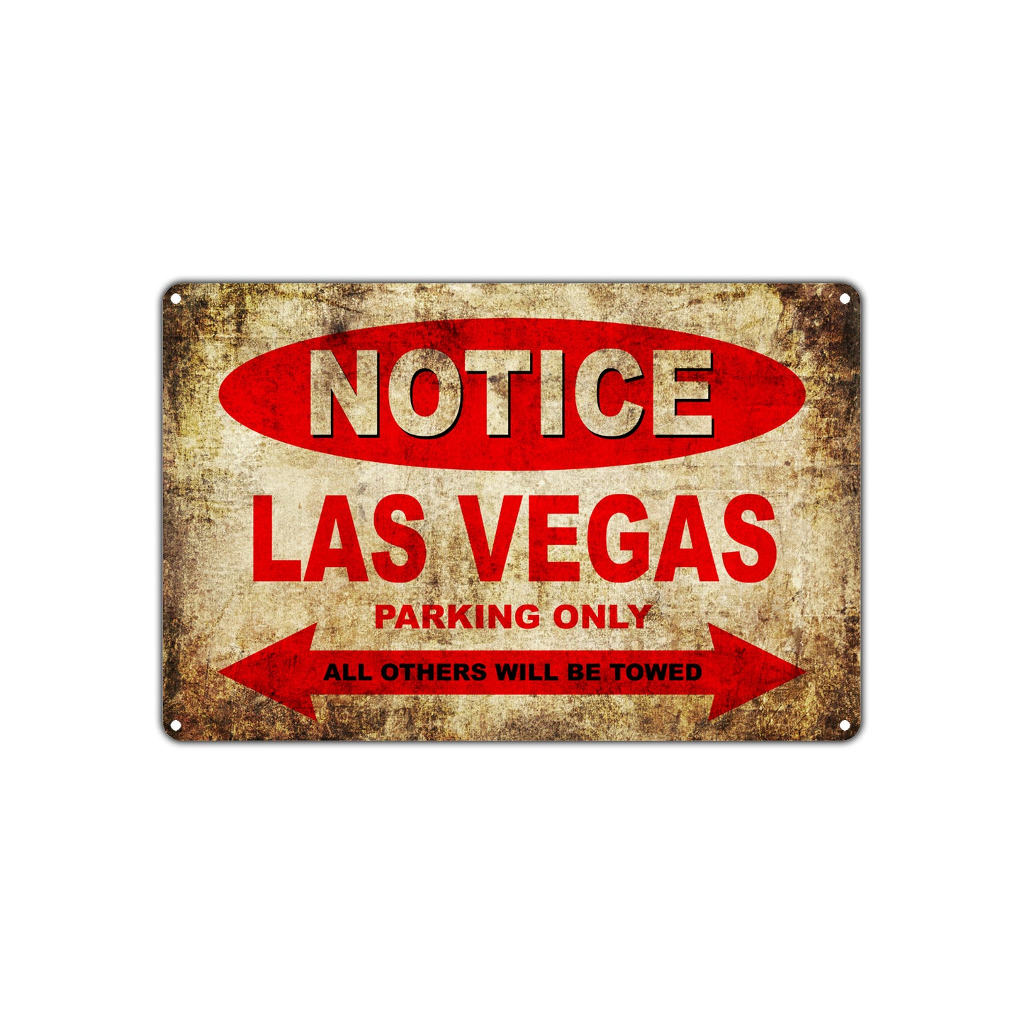 Notice Las Vegas Motorcycles Parking Only All Others Will Be Towed Vintage Metal Decor Art Shop Aluminum Sign Plate