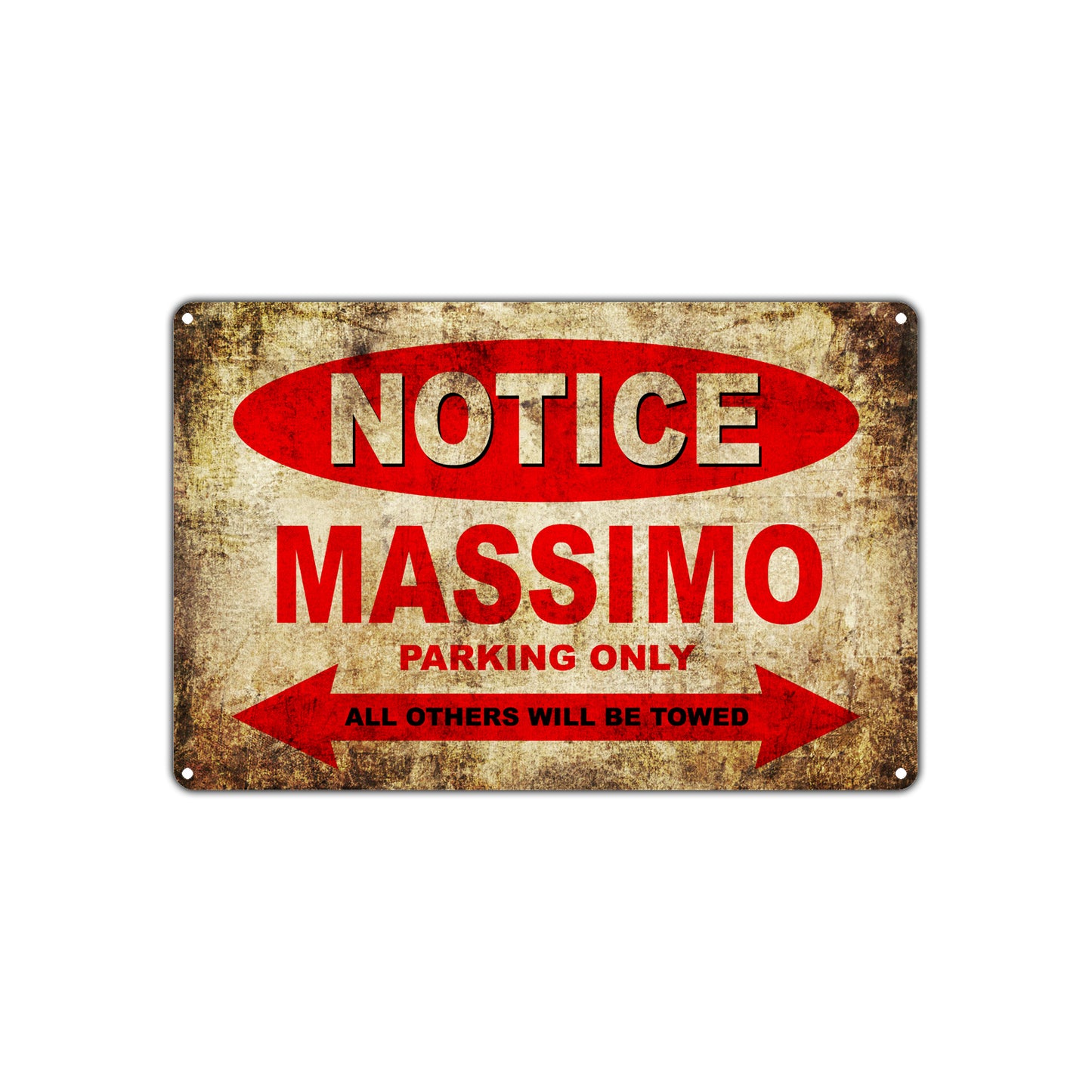 Notice Massimo Motorcycles Parking Only All Others Will Be Towed Vintage Metal Decor Art Shop Aluminum Sign Plate