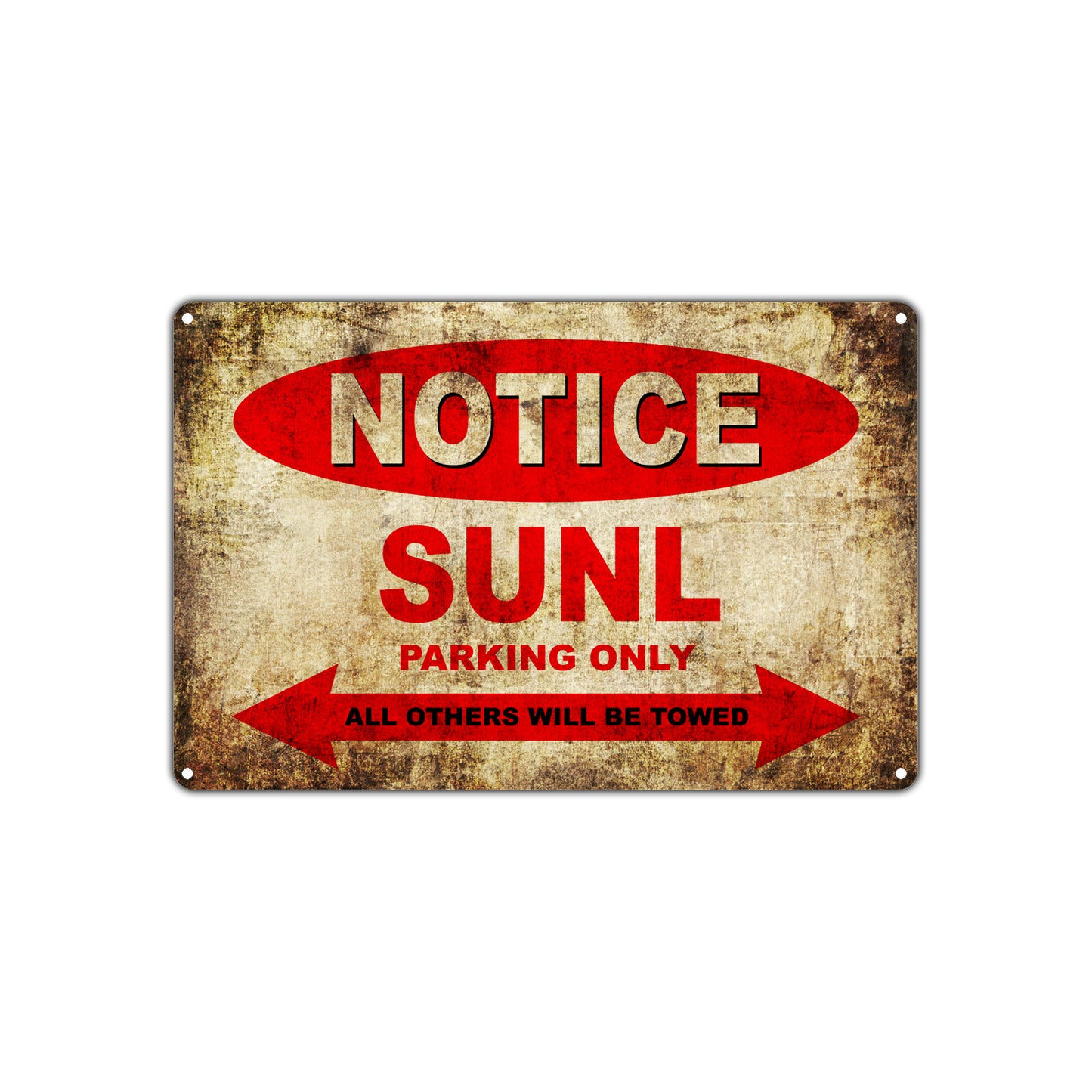 Notice Sunl Motorcycles Parking Only All Others Will Be Towed Vintage Metal Decor Art Shop Aluminum Sign Plate