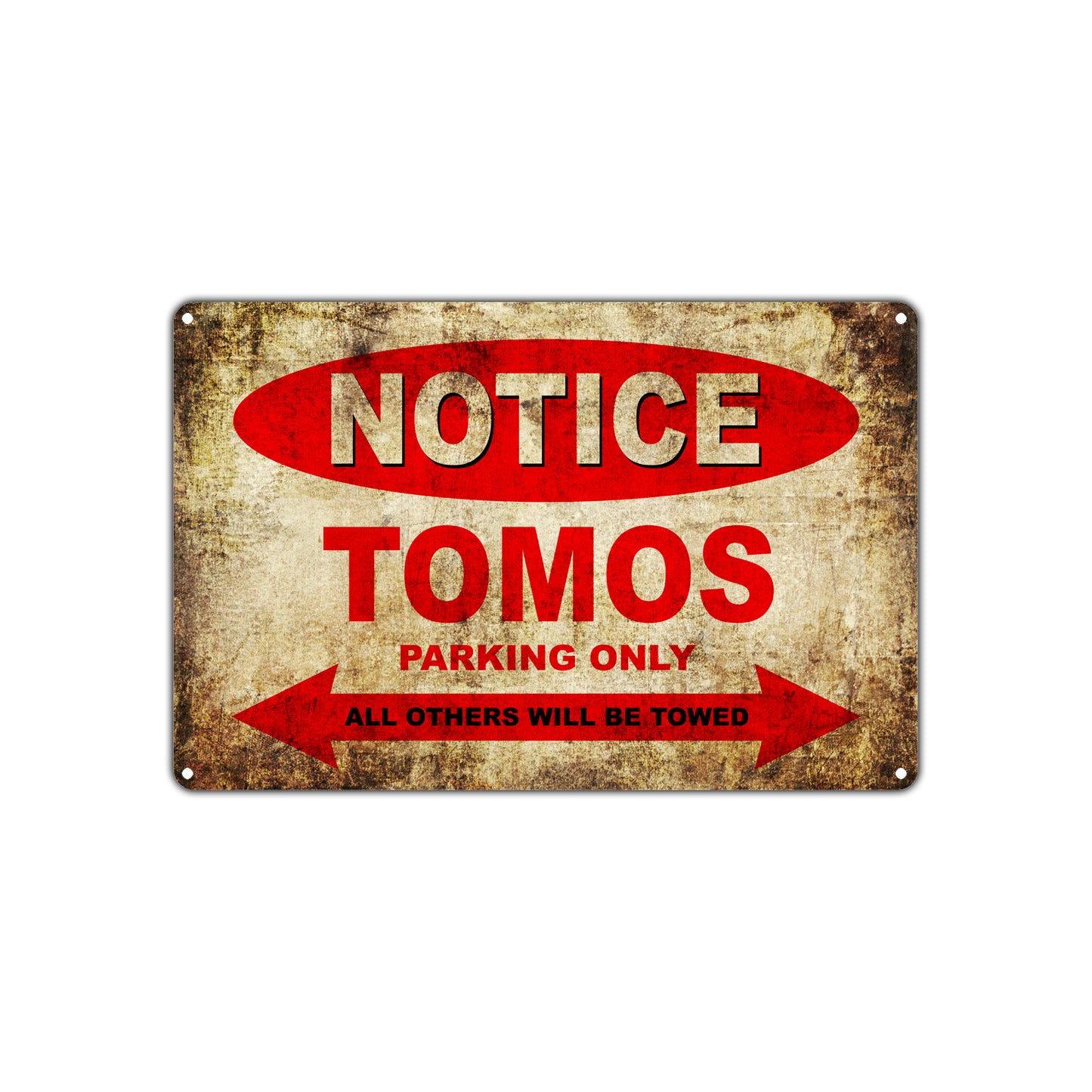Notice Tomos Motorcycles Parking Only All Others Will Be Towed Vintage Metal Decor Art Shop Aluminum Sign Plate